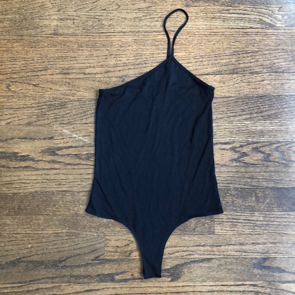 One-Shoulder Black Bodysuit - Picture 1 of 4
